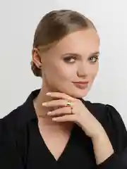 Кольца со звездой, парные, 2 штуки