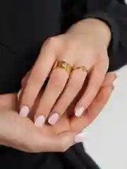 Кольца со звездой, парные, 2 штуки