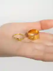Кольца со звездой, парные, 2 штуки
