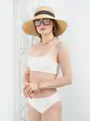 Белый купальник  раздельный
