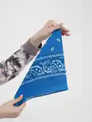 Лазурный бандана, платок на голову, на волосы,унисекс, с принтом, рисунком, летняя косынка, повязка