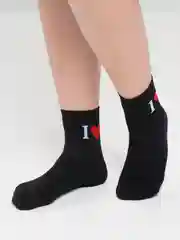 Черный носки женские "I love", хлопок
