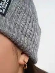 Серый шапка двухслойная "Лофт" женская мужская