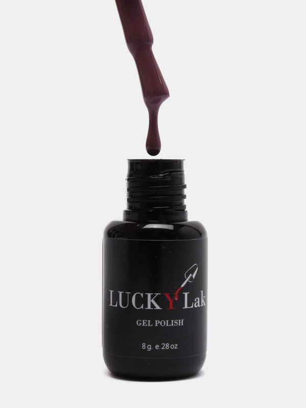 Гель лак для ногтей, гель-лак LuckyLak Fashion №105, 8g темно сиреневый для маникюра