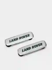 Комплект шильдиков с эмблемой авто "LAND ROVER" и  4 винтовыми креплениями (Пара)