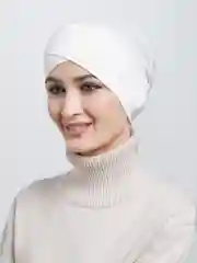 Молочный косой чепчик, шапочка под платок