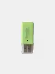 Зеленый картридер для карт памяти формата micro SD