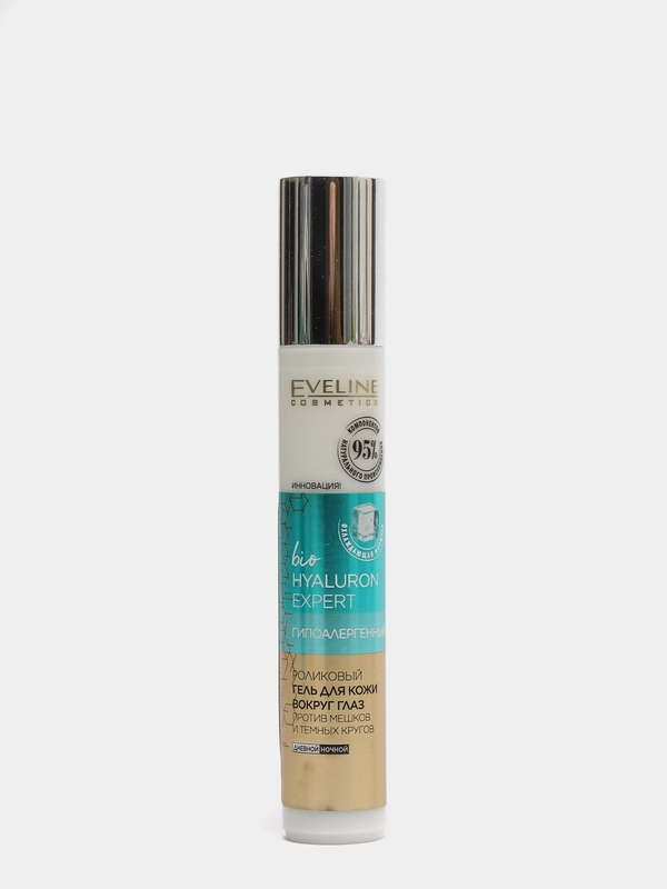 Eveline Cosmetics bioHYALURON Роликовый гель для глаз против темн.кругов, 15мл