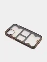 Черный чехол для iPhone 12 Mini, 12 Pro Max, 13 Mini, 13 Pro Max с гальваническим покрытием