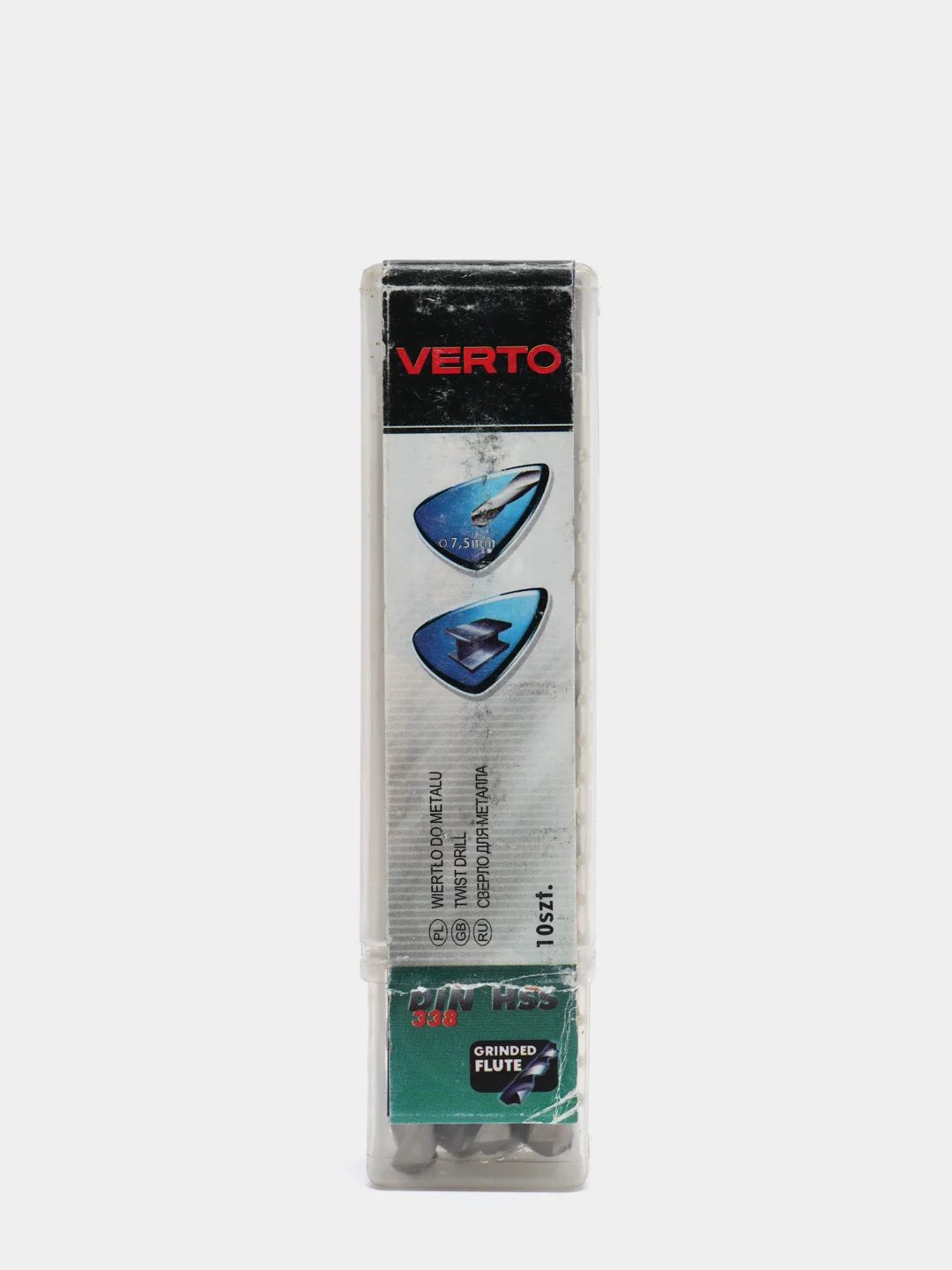 Сверло по металлу HSS-G VERTO 60H085, 10 штук, 7.5 х 109 х 69 мм