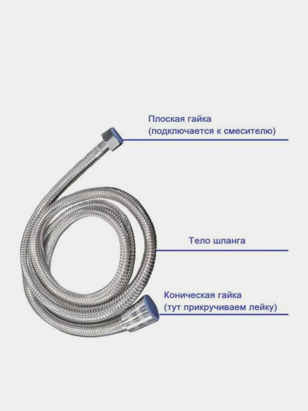 Душевой гарнитур для смесителя Hansen, хром