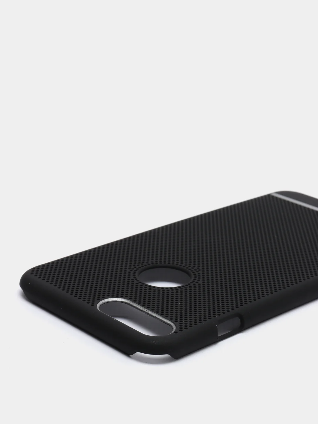 Черный iphone 7+ / 8 Plus чехол пластиковый с перфорацией