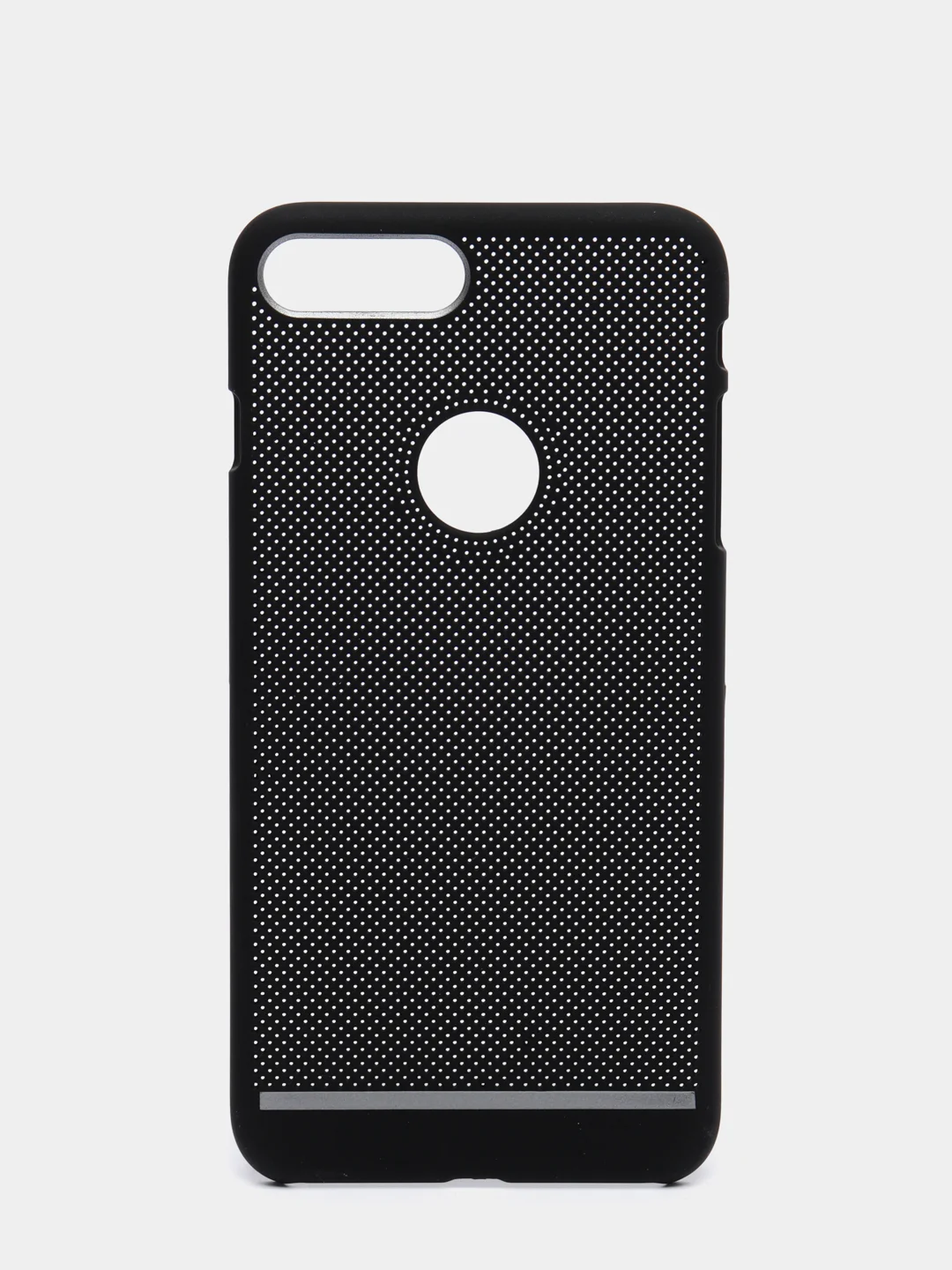 Черный iphone 7+ / 8 Plus чехол пластиковый с перфорацией