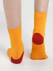 Желтый хлопковые носки, носки с надписями, кока-кола