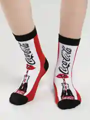 Белый хлопковые носки, носки с надписями, кока-кола
