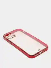 Красный чехол для iPhone 12 Mini, 12 Pro Max, 13 Mini, 13 Pro Max с гальваническим покрытием