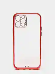 Красный чехол для iPhone 12 Mini, 12 Pro Max, 13 Mini, 13 Pro Max с гальваническим покрытием