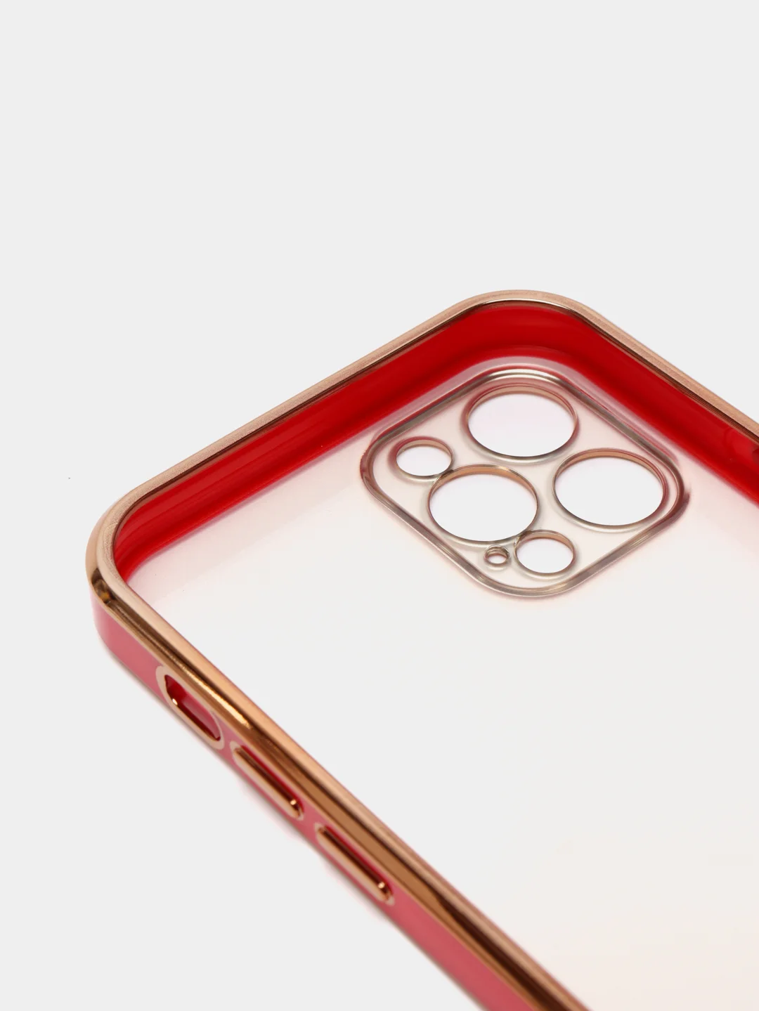 Красный чехол для iPhone 12 Mini, 12 Pro Max, 13 Mini, 13 Pro Max с гальваническим покрытием