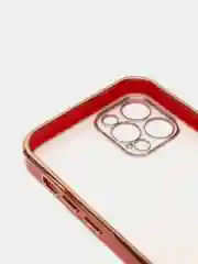 Красный чехол для iPhone 12 Mini, 12 Pro Max, 13 Mini, 13 Pro Max с гальваническим покрытием