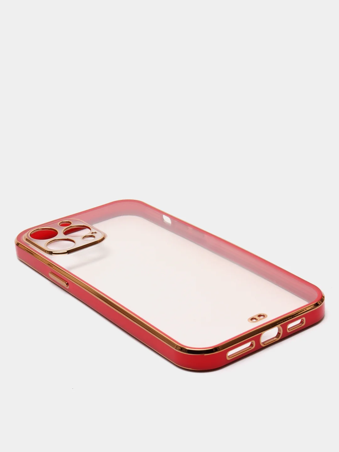 Красный чехол для iPhone 12 Mini, 12 Pro Max, 13 Mini, 13 Pro Max с гальваническим покрытием