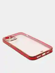 Красный чехол для iPhone 12 Mini, 12 Pro Max, 13 Mini, 13 Pro Max с гальваническим покрытием