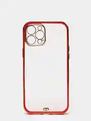 Красный чехол для iPhone 12 Mini, 12 Pro Max, 13 Mini, 13 Pro Max с гальваническим покрытием