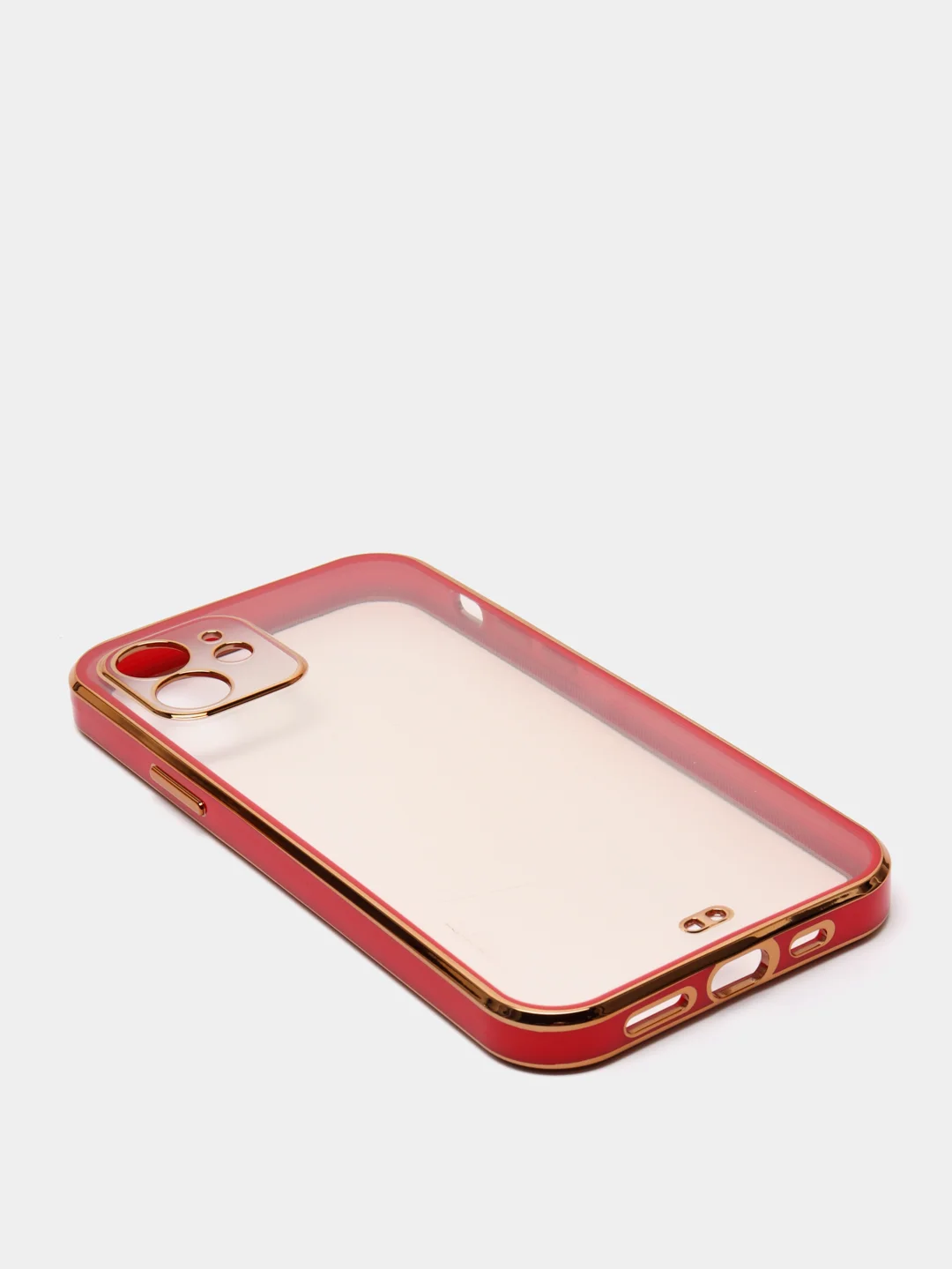 Красный чехол для iPhone 12 Mini, 12 Pro Max, 13 Mini, 13 Pro Max с гальваническим покрытием