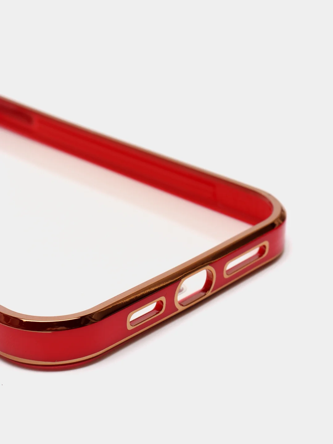 Красный чехол для iPhone 12 Mini, 12 Pro Max, 13 Mini, 13 Pro Max с гальваническим покрытием