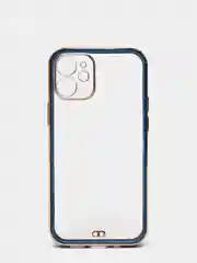 Синий чехол для iPhone 12 Mini, 12 Pro Max, 13 Mini, 13 Pro Max с гальваническим покрытием