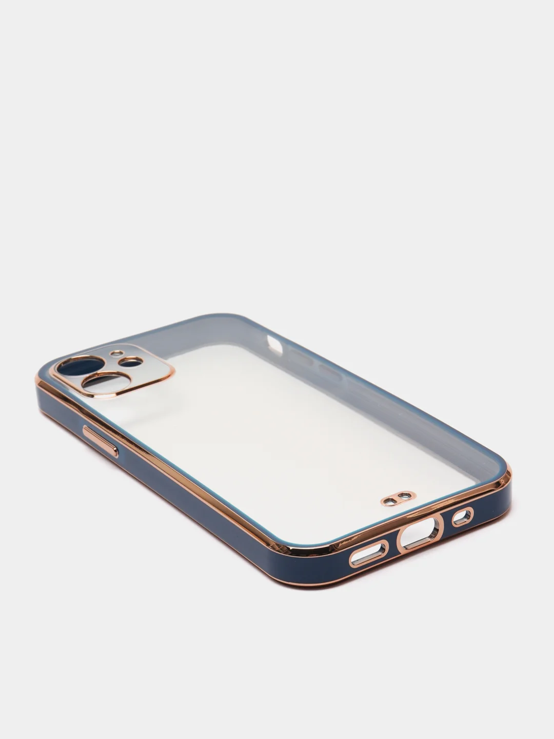 Синий чехол для iPhone 12 Mini, 12 Pro Max, 13 Mini, 13 Pro Max с гальваническим покрытием