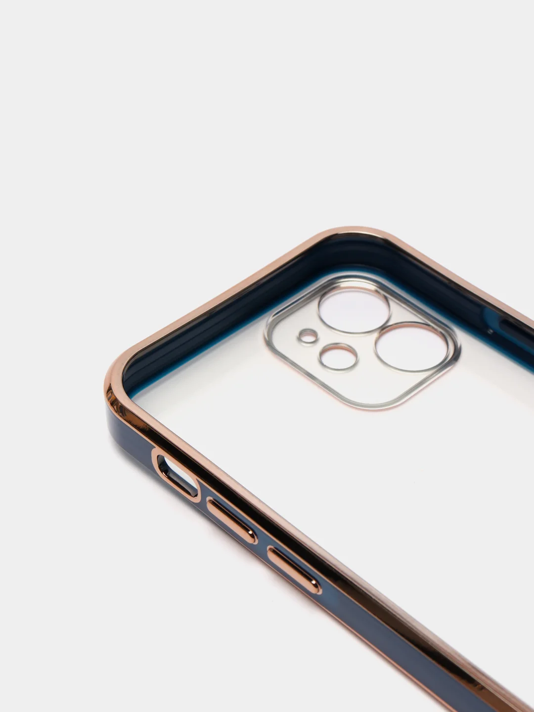 Синий чехол для iPhone 12 Mini, 12 Pro Max, 13 Mini, 13 Pro Max с гальваническим покрытием