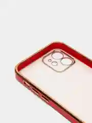 Красный чехол для iPhone 12 Mini, 12 Pro Max, 13 Mini, 13 Pro Max с гальваническим покрытием