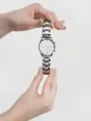 Серебряный мужские наручные часы