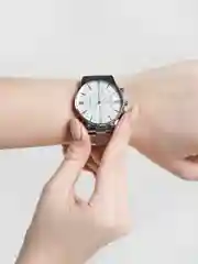Серебряный мужские наручные часы