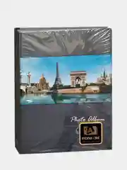 Серый фотоальбом 100 фото, 10х15, "Путешествие", твёрдая обложка