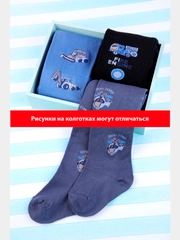 Колготки детские с рисунками, для мальчиков, 1 пара, размер 152-158