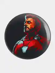 Голубой значок, пин на одежду "Супергерои Marvel", 37 мм., круглый, металлический