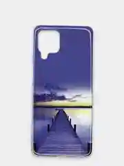 Индиго чехол Samsung Galaxy M32 / A22 (Самсунг Галакси М32 / А22), силиконовый с рисунком