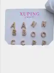 Серьги-гвоздики "Буквы", Xuping
