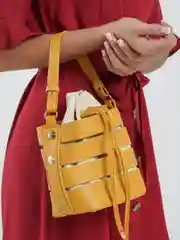 Желтый сумка женская летняя