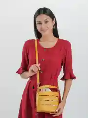 Желтый сумка женская летняя
