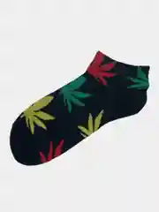 Угольный носки с принтом, короткие