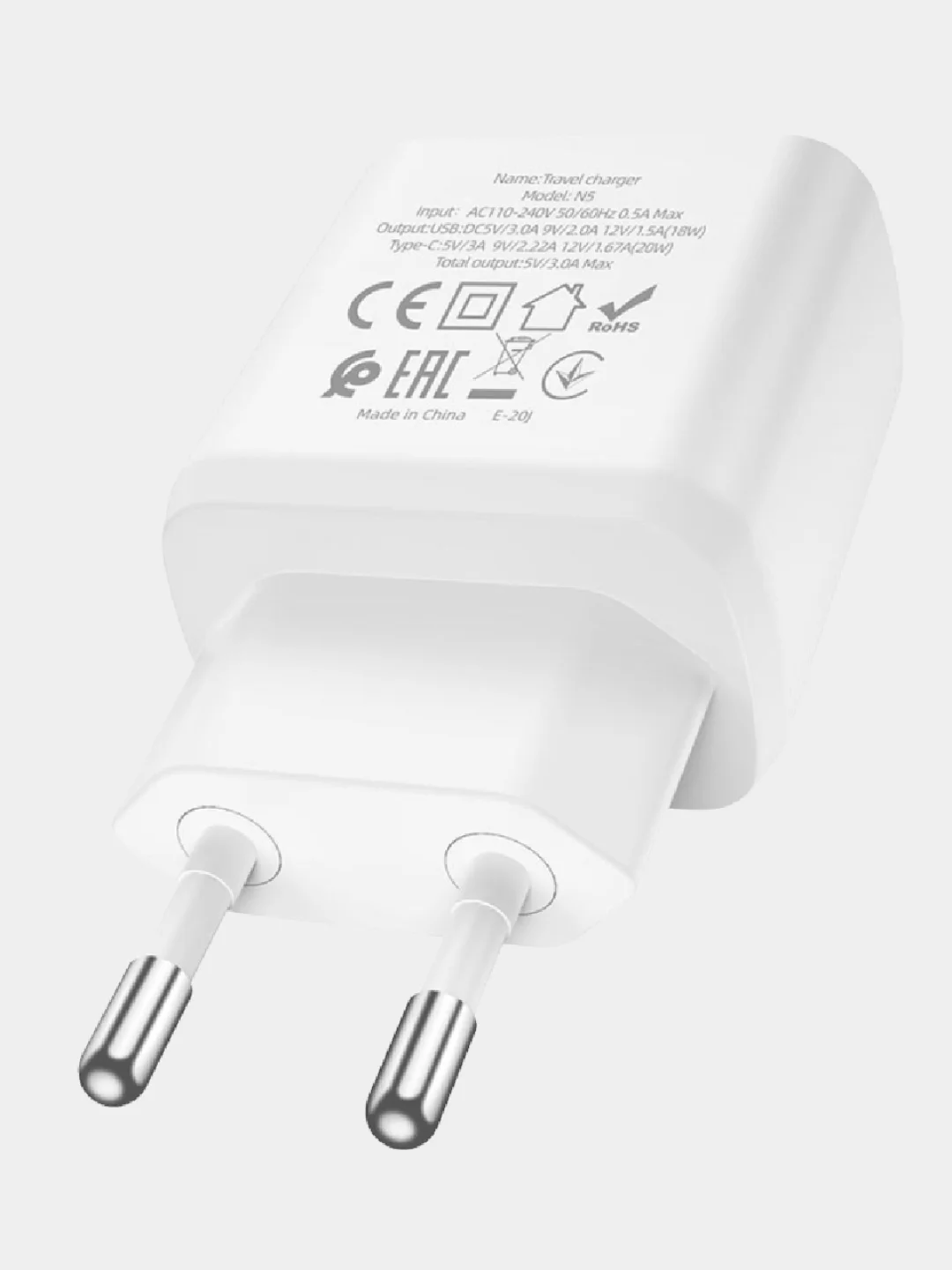 Блок питания 2USB QC3.0 PD USB Type-C+USB 20W