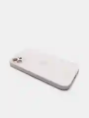 Белый чехол силиконовый со стеклянной панелью для iPhone 11