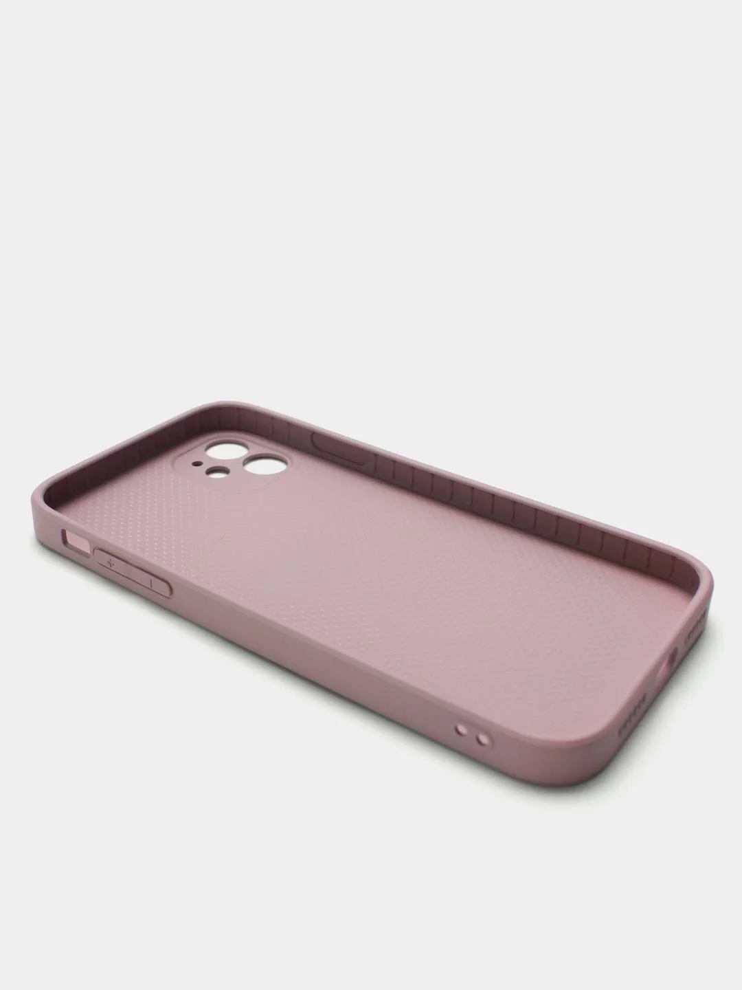 Сиреневый чехол силиконовый со стеклянной панелью для iPhone 11