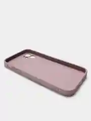 Сиреневый чехол силиконовый со стеклянной панелью для iPhone 11