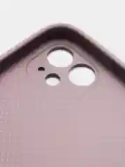 Сиреневый чехол силиконовый со стеклянной панелью для iPhone 11