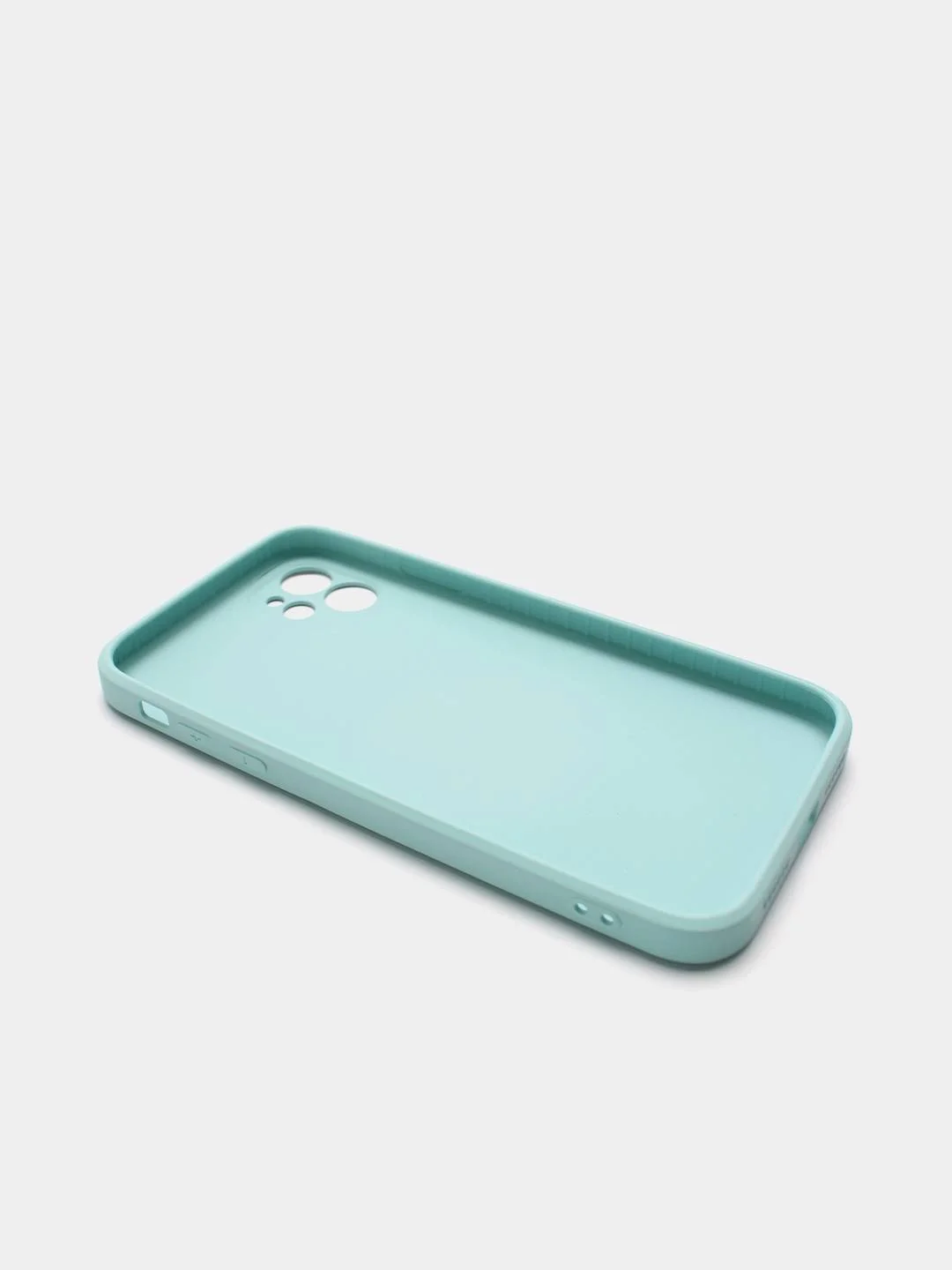 Мятный чехол силиконовый со стеклянной панелью для iPhone 11