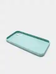 Мятный чехол силиконовый со стеклянной панелью для iPhone 11