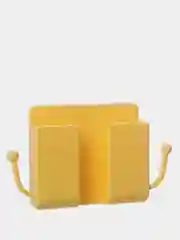 Желтый настенный держатель для телефона